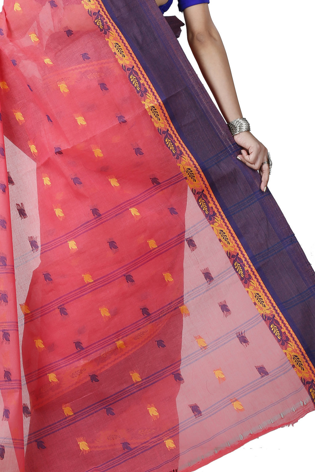 Purple Pure Cotton Provati Tant Saree (1075)